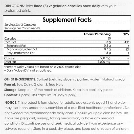 InflammaBio™ Pumpkin Seed Oil & Saw Palmetto. Dual-Action DHT-Blocker