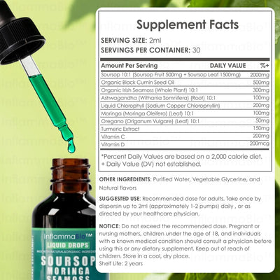 100% Organic 10 in 1 Soursop Synergy Drop