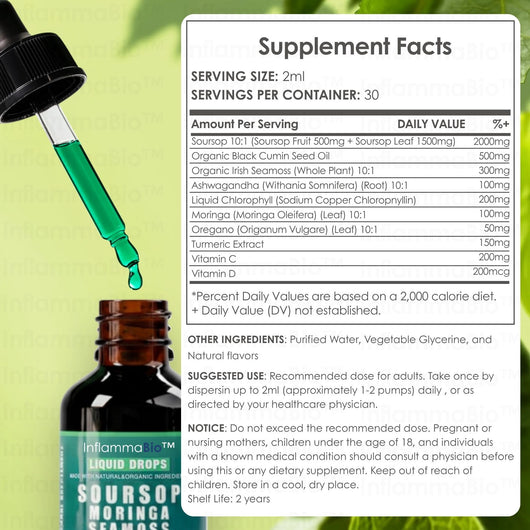 100% Organic 10 in 1 Soursop Synergy Drop