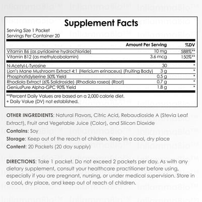 InflammaBio™ Super Focus - Deep Work Nootropic Formula