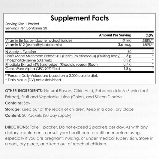 InflammaBio™ Super Focus - Deep Work Nootropic Formula