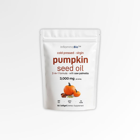 InflammaBio™ Pumpkin Seed Oil & Saw Palmetto. Dual-Action DHT-Blocker