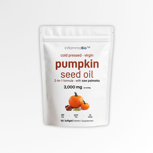 InflammaBio™ Pumpkin Seed Oil & Saw Palmetto. Dual-Action DHT-Blocker