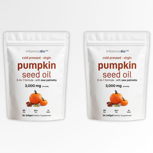 InflammaBio™ Pumpkin Seed Oil & Saw Palmetto. Dual-Action DHT-Blocker