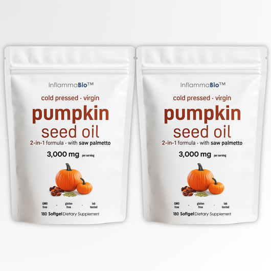 InflammaBio™ Pumpkin Seed Oil & Saw Palmetto. Dual-Action DHT-Blocker