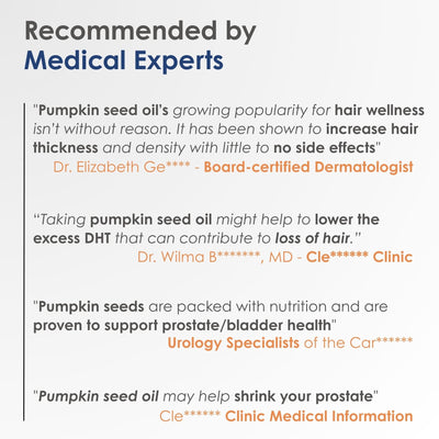 InflammaBio™ Pumpkin Seed Oil & Saw Palmetto. Dual-Action DHT Blocker