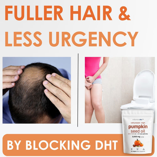 InflammaBio™ Pumpkin Seed Oil & Saw Palmetto. Dual-Action DHT-Blocker