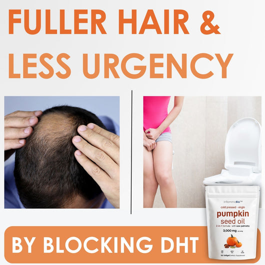 InflammaBio™ Pumpkin Seed Oil & Saw Palmetto. Dual-Action DHT-Blocker