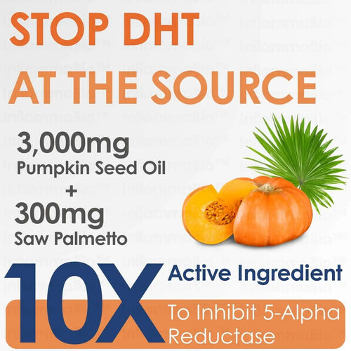 Pumpkin Seed Oil + Saw Palmetto Dual-Action DHT-Blocker