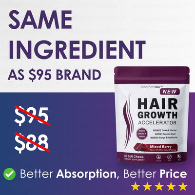 InflammaBio™ Hair Growth Accelerator (40X Biotin) Soft Chew