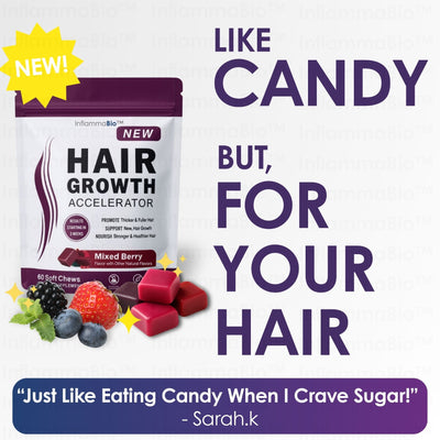 InflammaBio™ Hair Growth Accelerator (40X Biotin) Soft Chew