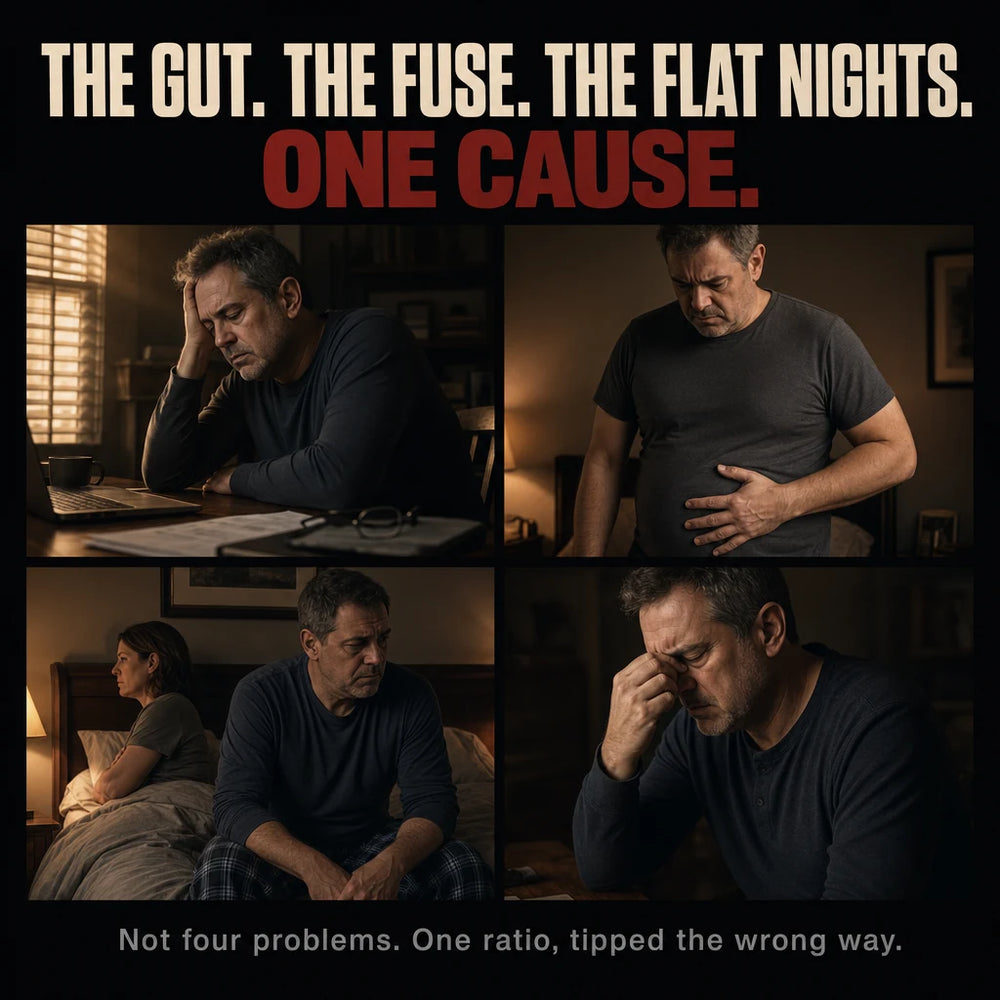 Low energy, the gut, short fuse and flat nights share one cause
